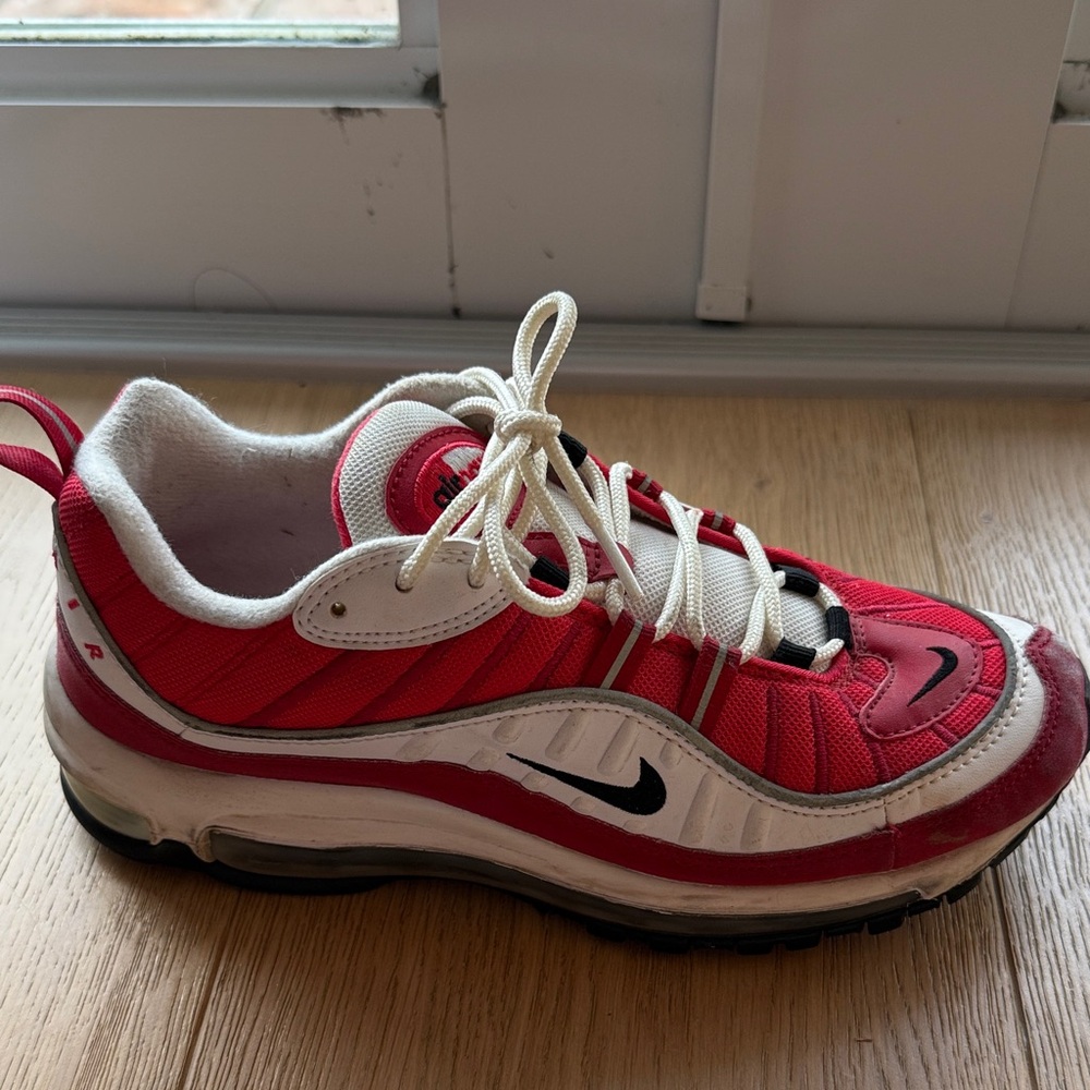 Nike Air Max Red and White Sneakers